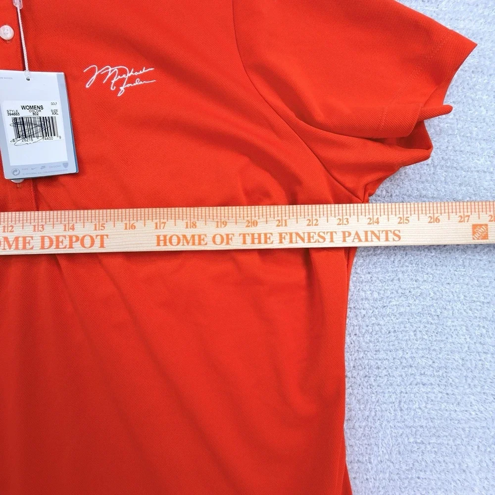 NEW Nike Golf Michael Jordan Signature Polo Womens XXL Orange Dri-FIT 394665